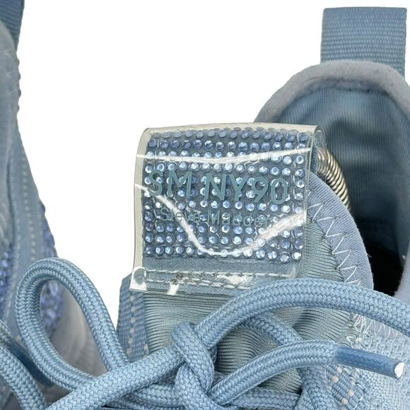 Steve Madden Woman’s Maxima Sneaker Blue Rhinestone Size 8 Chunky Platform Bling - Picture 7 of 11